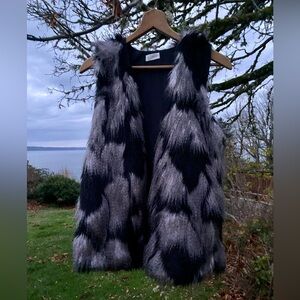 Women's Vest Fur Faux Large By Decree Faux Fur